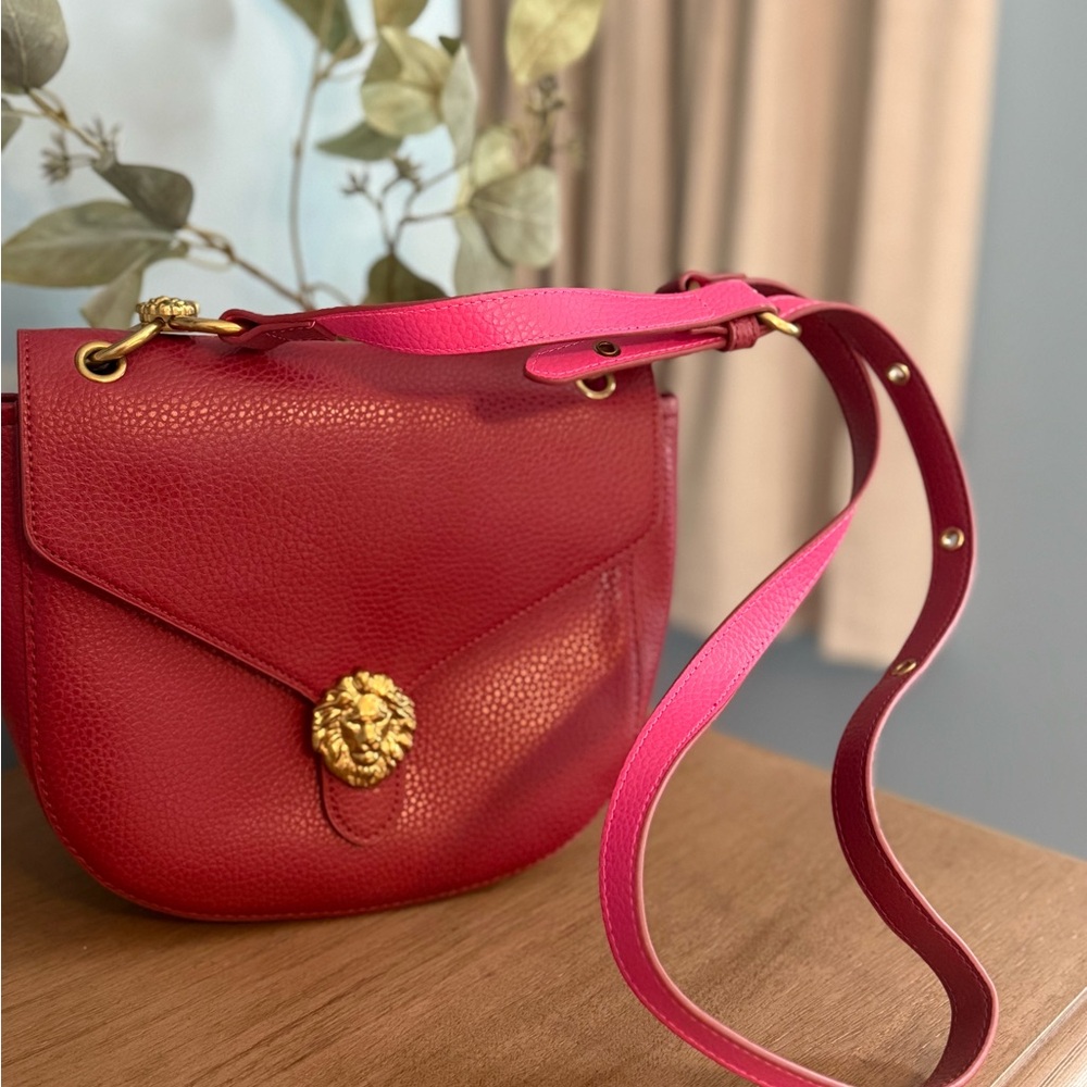 Anne Klein Red Crossbody Bag - Red & Pink Leather